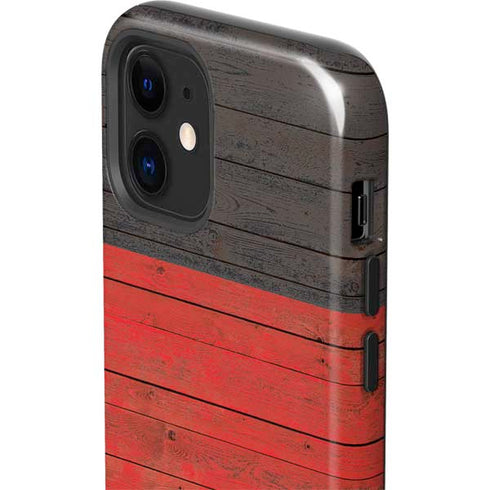 German Flag Dark Wood iPhone 12 Mini Impact Case