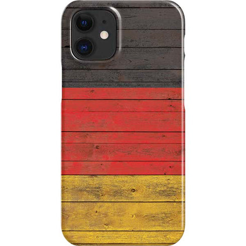 German Flag Dark Wood iPhone 12 Mini Lite Case