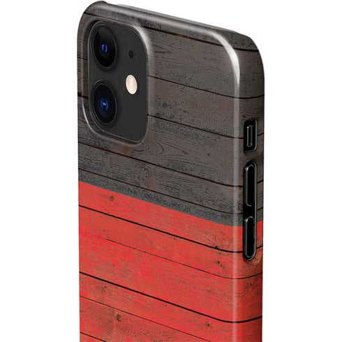 German Flag Dark Wood iPhone 12 Mini Lite Case