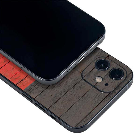German Flag Dark Wood iPhone 12 Mini Skin