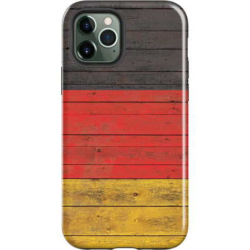 German Flag Dark Wood iPhone 12 Pro Impact Case