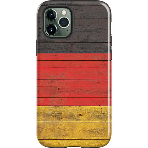German Flag Dark Wood iPhone 12 Pro Max Impact Case