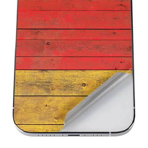 German Flag Dark Wood iPhone 12 Pro Max Skin