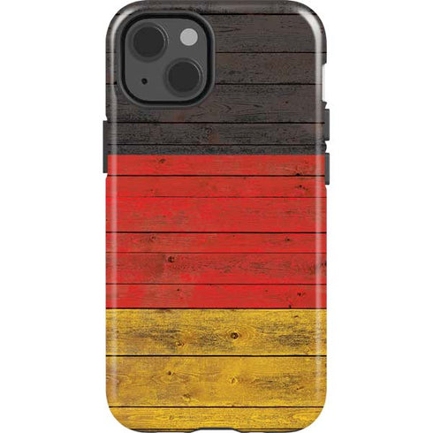 German Flag Dark Wood iPhone 13 Impact Case