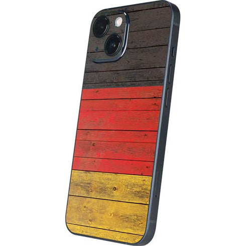 German Flag Dark Wood iPhone 13 Mini Skin