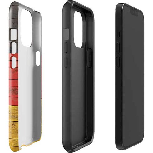 German Flag Dark Wood iPhone 13 Pro Max Impact Case