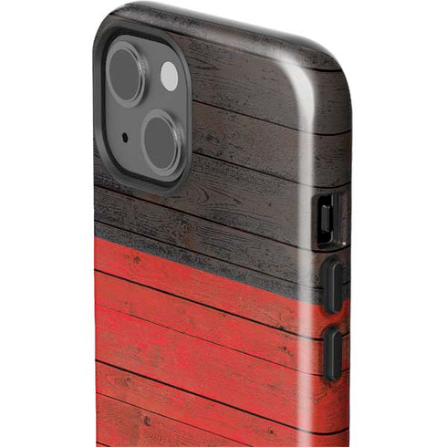 German Flag Dark Wood iPhone 14 Plus Impact Case