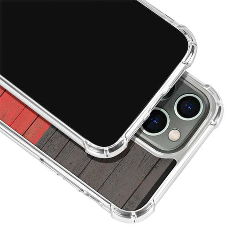 German Flag Dark Wood iPhone 15 Pro Clear Case