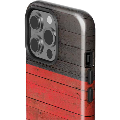 German Flag Dark Wood iPhone 15 Pro Impact Case