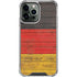 German Flag Dark Wood iPhone 14 Pro Max Clear Case