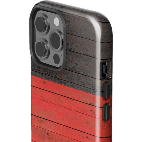 German Flag Dark Wood iPhone 15 Pro Max Impact Case