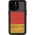 German Flag Dark Wood iPhone 14 Pro Max Waterproof Case