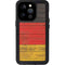 German Flag Dark Wood iPhone 14 Pro Waterproof Case