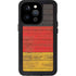 German Flag Dark Wood iPhone 14 Pro Waterproof Case