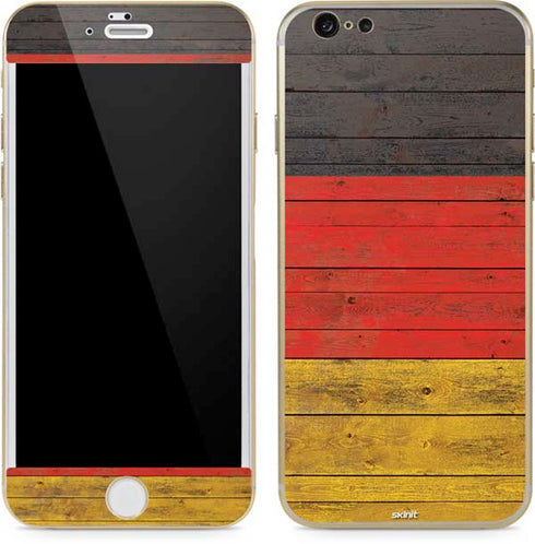 German Flag Dark Wood iPhone 6/6s Skin