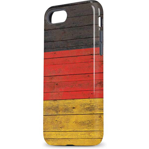 German Flag Dark Wood iPhone 7 Pro Case