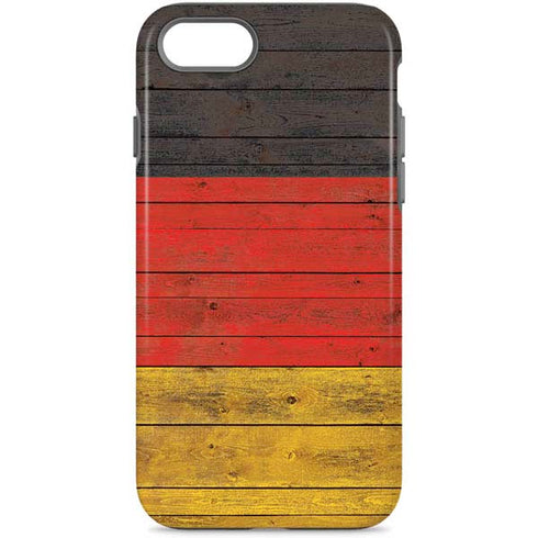 German Flag Dark Wood iPhone 8 Pro Case