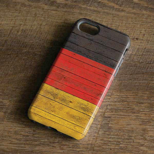 German Flag Dark Wood iPhone 8 Pro Case