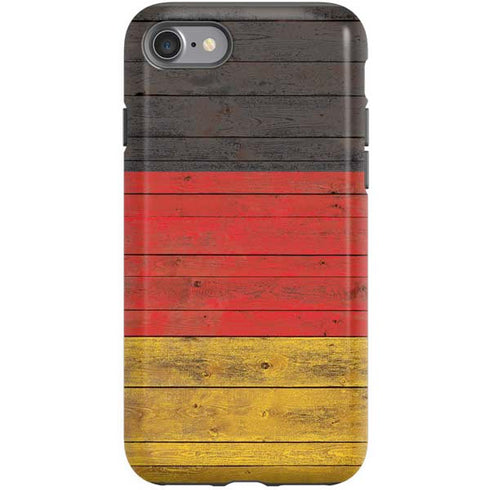 German Flag Dark Wood iPhone SE (2nd & 3rd Gen) Pro Case