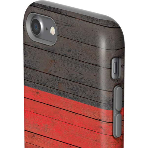 German Flag Dark Wood iPhone SE (2nd & 3rd Gen) Pro Case