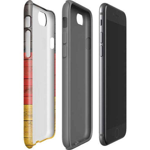 German Flag Dark Wood iPhone SE (2nd & 3rd Gen) Pro Case