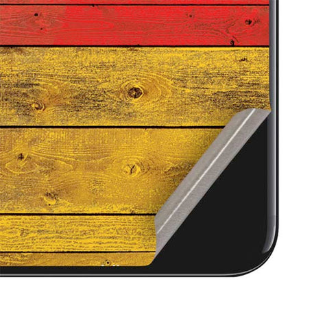 German Flag Dark Wood iPhone SE (2nd & 3rd Gen) Skin