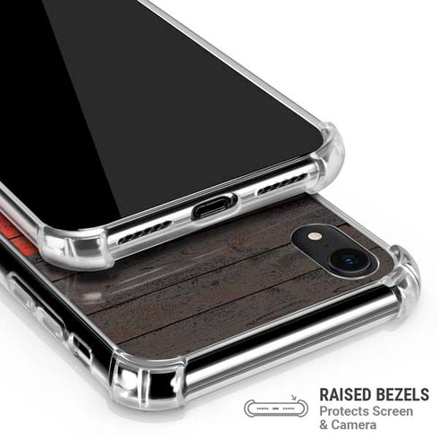 German Flag Dark Wood iPhone XR Clear Case