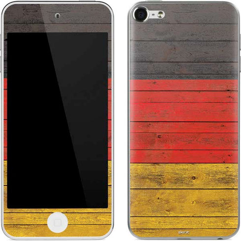 German Flag Dark Wood Apple iPod Skin