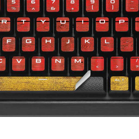 German Flag Dark Wood K95 RGB PLATINUM Mechanical Gaming Keyboard Skin