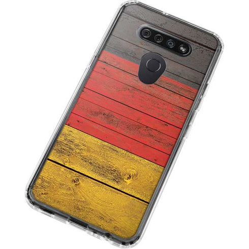 German Flag Dark Wood LG K51/Q51 Clear Case