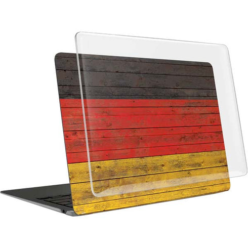 German Flag Dark Wood MacBook Air 13in (2020) Case plus Skin