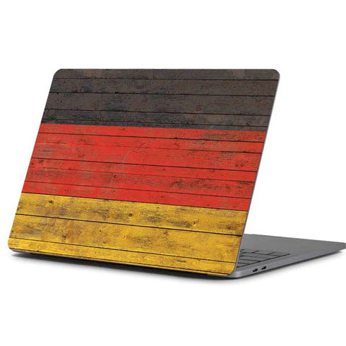 German Flag Dark Wood Apple MacBook Pro 13-inch Skin