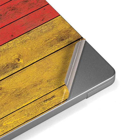 German Flag Dark Wood MacBook Pro 14in (2021-24) Skin