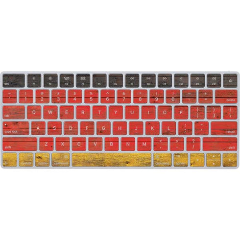 German Flag Dark Wood Magic Keyboard Skin