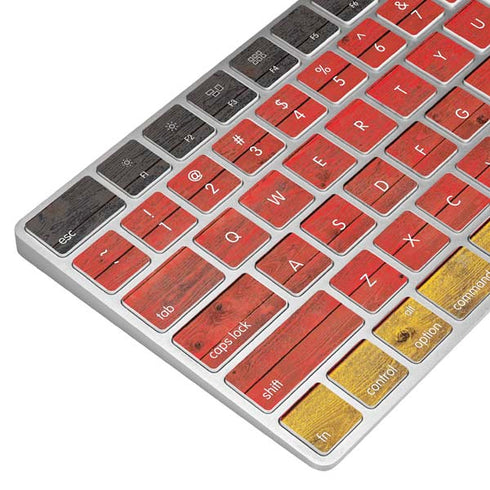 German Flag Dark Wood Magic Keyboard Skin