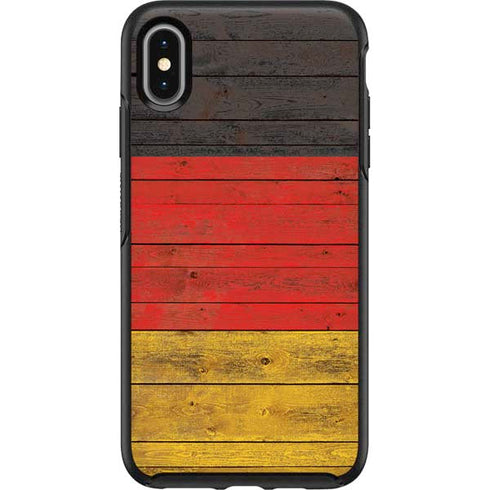 German Flag Dark Wood Otterbox Symmetry iPhone Skin