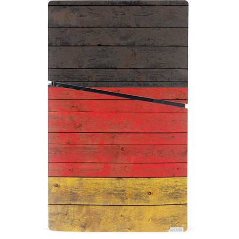 German Flag Dark Wood PS5 Slim Digital Edition Bundle Skin