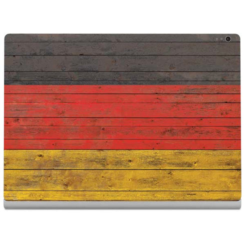 German Flag Dark Wood Surface Book 2 15in Skin
