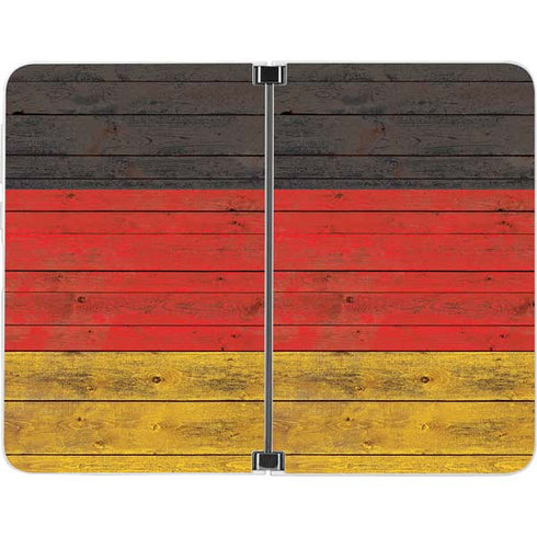 German Flag Dark Wood Surface Duo Skin