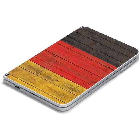 German Flag Dark Wood Surface Duo Skin