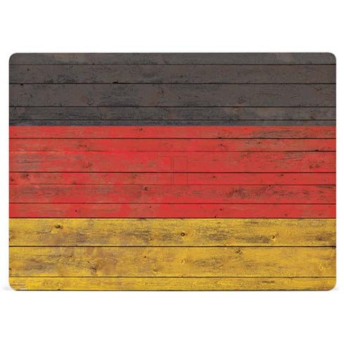 German Flag Dark Wood Surface Laptop 3 13.5in Skin