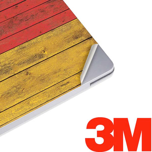 German Flag Dark Wood Surface Laptop 3 13.5in Skin