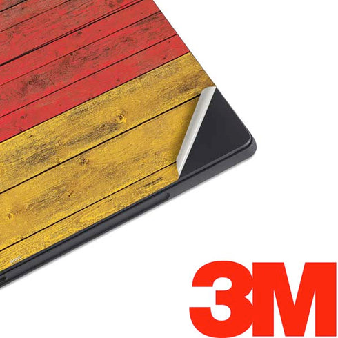 German Flag Dark Wood Surface Pro 7 Skin