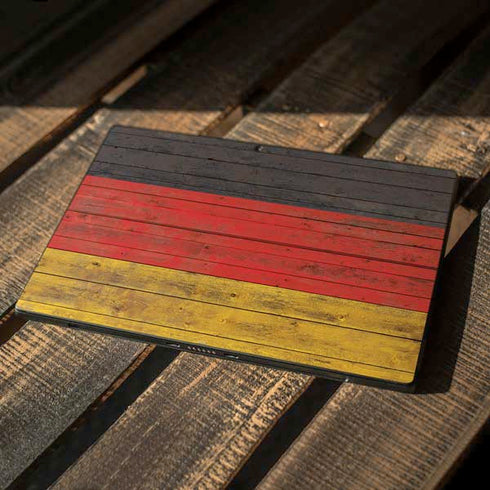 German Flag Dark Wood Surface Pro 7 Skin