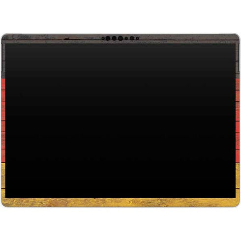 German Flag Dark Wood Surface Pro 8 Skin