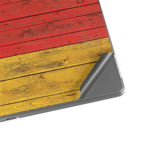 German Flag Dark Wood Surface Pro 8 Skin