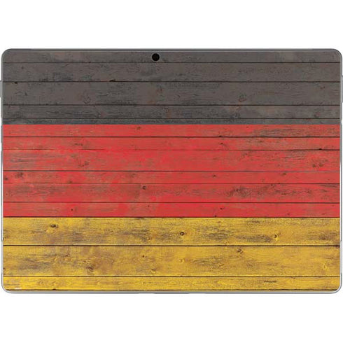German Flag Dark Wood Surface Pro 9 Skin