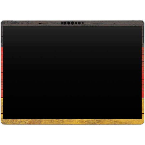 German Flag Dark Wood Surface Pro 9 Skin