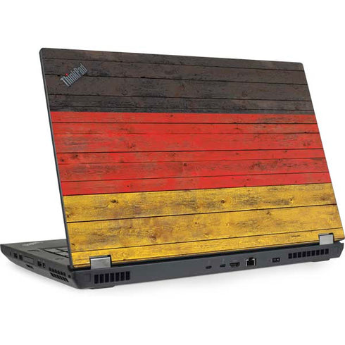 German Flag Dark Wood Lenovo ThinkPad Skin