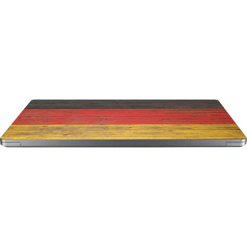 German Flag Dark Wood Universal Laptop 15in (12.2 x 8.8in) Skin